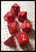 Dice : Dice - Dice Sets - Chessex Opaque Red w White Nums - Ebay June 2010